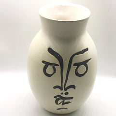 ATELIER BUFFILE Pichet blanc- visage noir