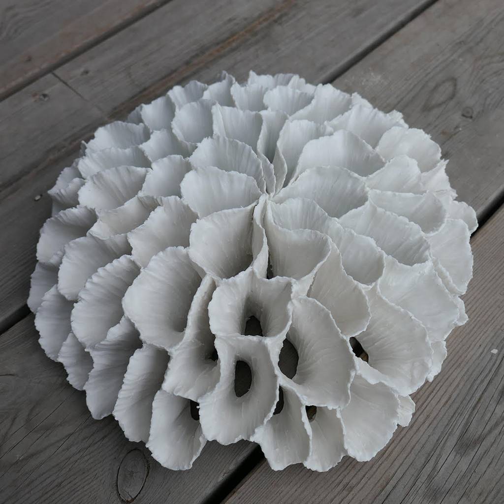 sophie lavaux sculpture en ceramique porcelaine papier