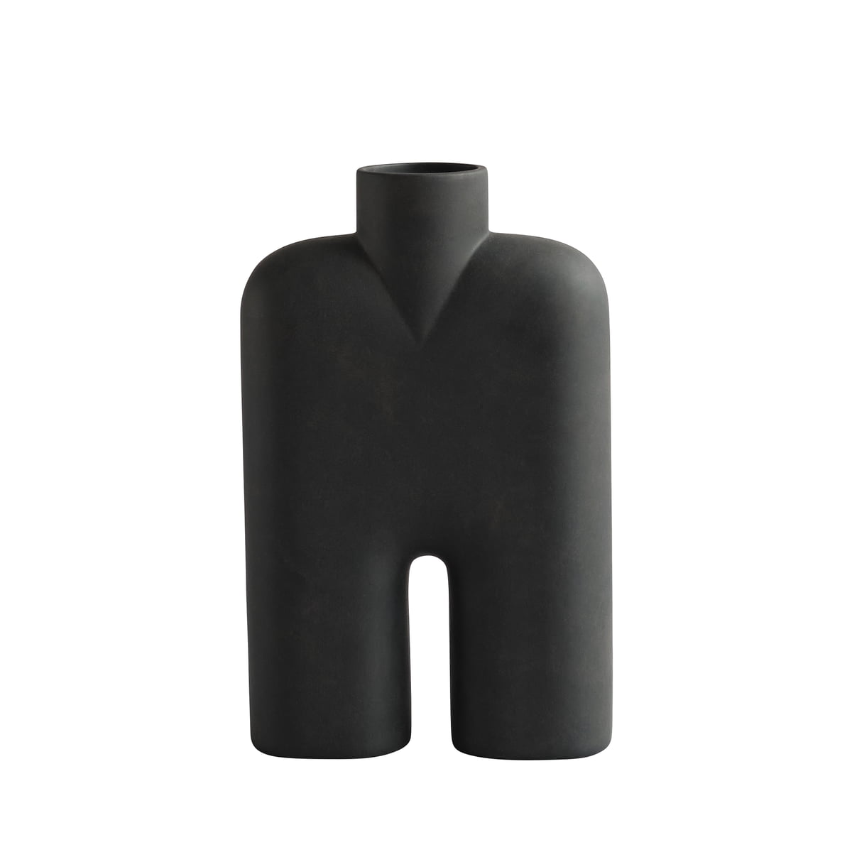 101 COPENHAGEN grand vase Cobra noir en céramique
