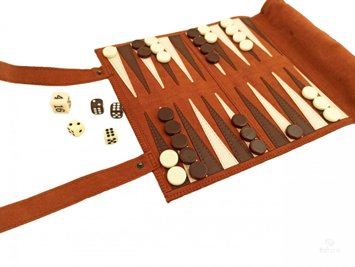 ITALFAMA Rouleau multi-jeux (échecs, dames, backgammon) 20cm