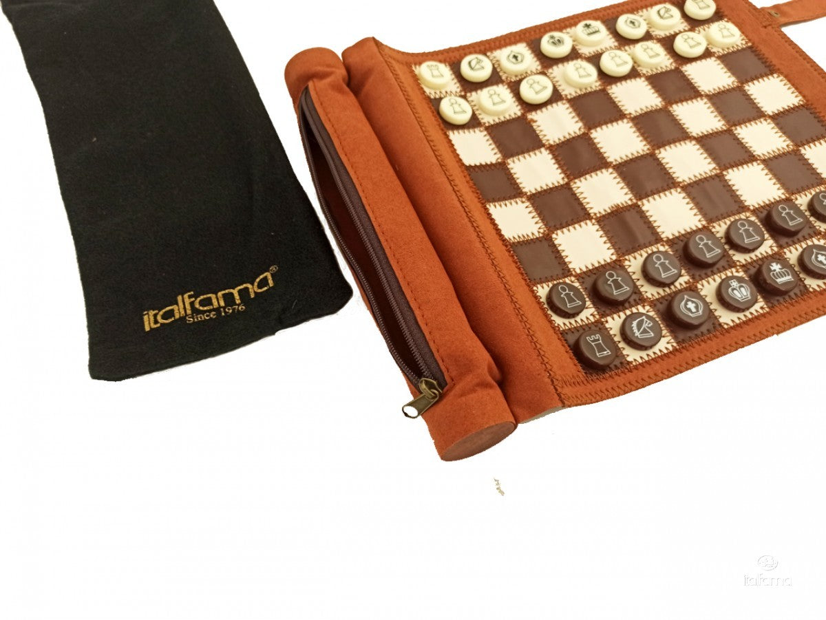 ITALFAMA Rouleau multi-jeux (échecs, dames, backgammon) 20cm