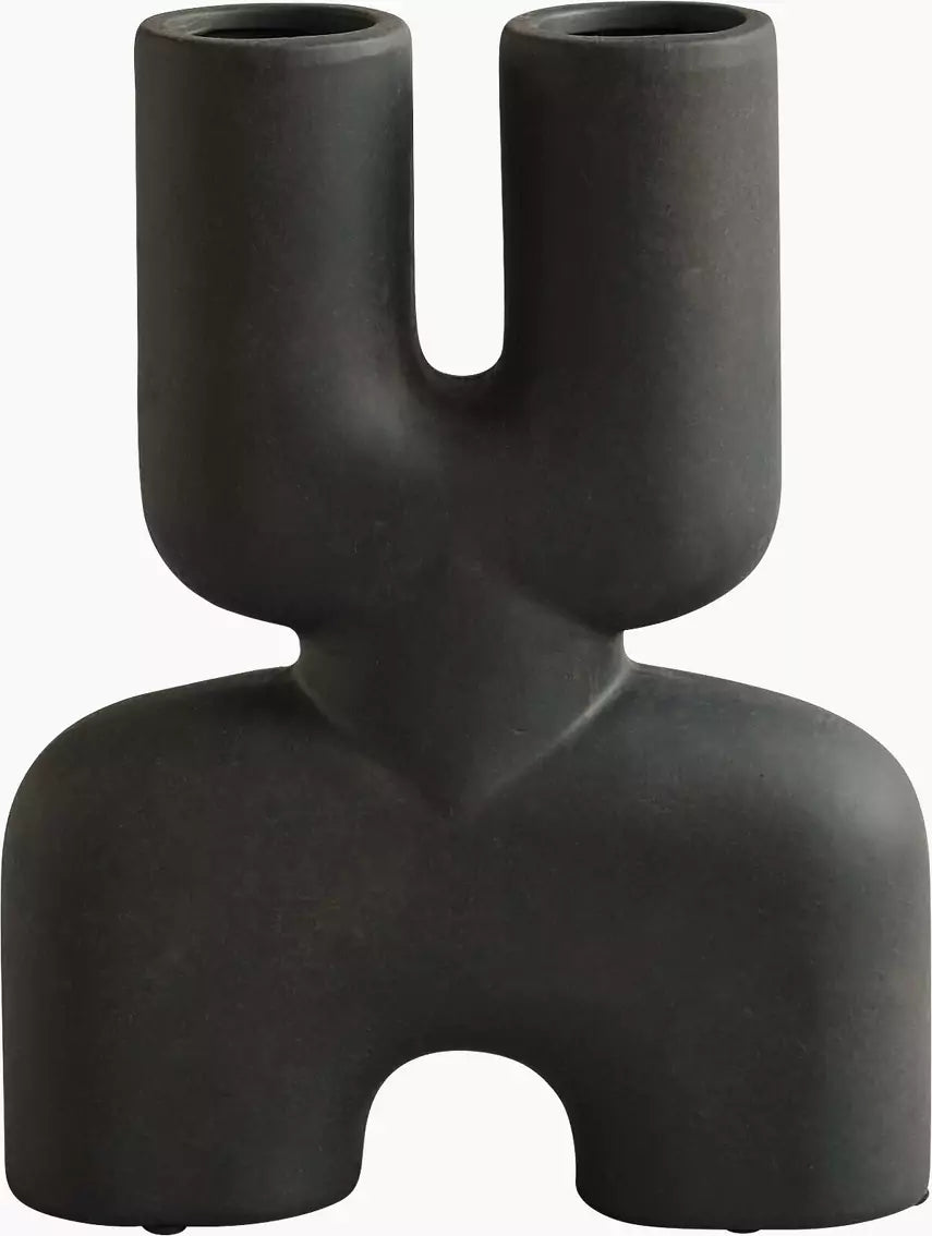 101 COPENHAGEN Mini vase noir double Cobra