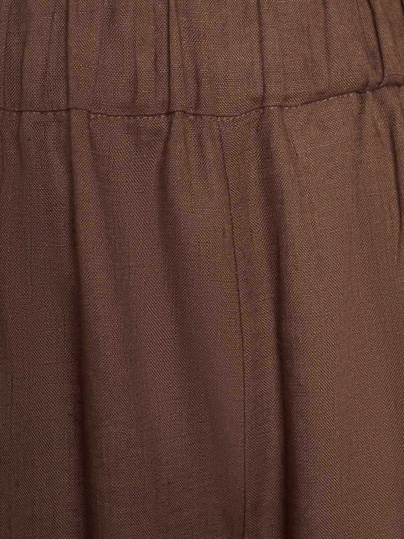 MAXMARA Brama pantalon en lin marron