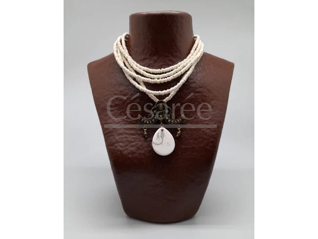 Lot Bijoux Vintage CEASAREE : 1 Collier + 3 Broches XL - Occasion, Multicolore