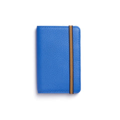 CARRE ROYAL Porte-cartes plat en cuir bleu roi