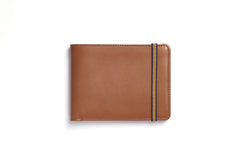 CARRE ROYAL Porte-feuille en cuir brun avec élastique