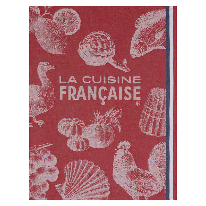 JACQUARD FRANCAIS Torchon 80X60 Gastronomie rouge