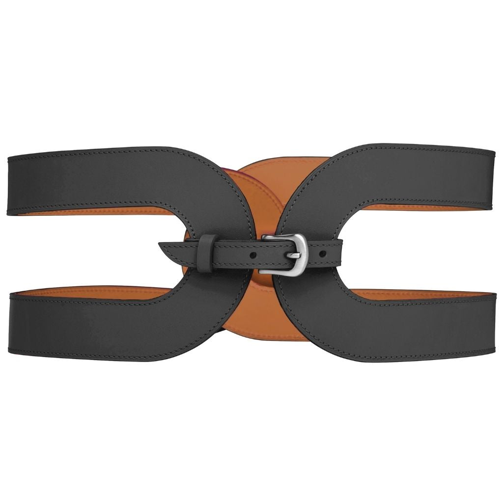 Ceinture Vaincourt « La Délicieuse » – Cuir, Taille 85 Cm, Couleur Orange – Neuf Avec étiquettes