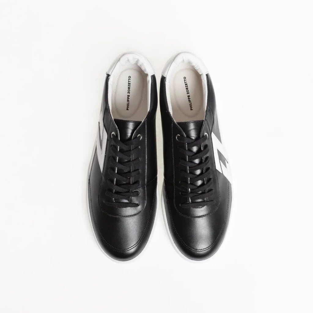 PHILIPPE ZORZETTO Sneakers Eden noir- logo blanc