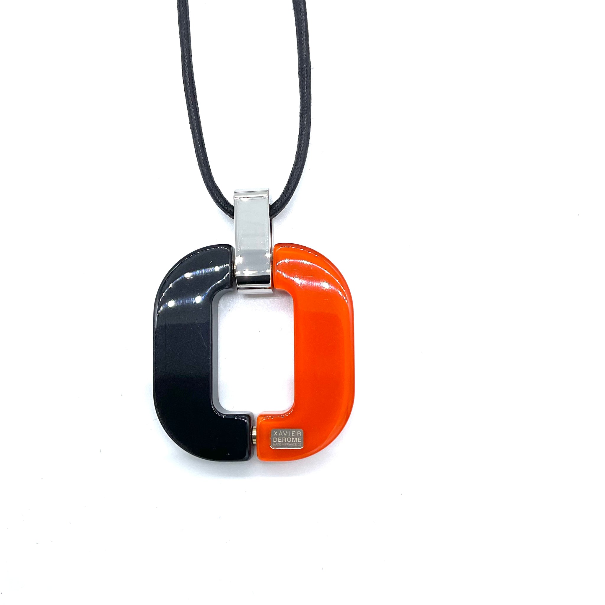 XAVIER DEROME Pendentif C261/106 - Noir et orange