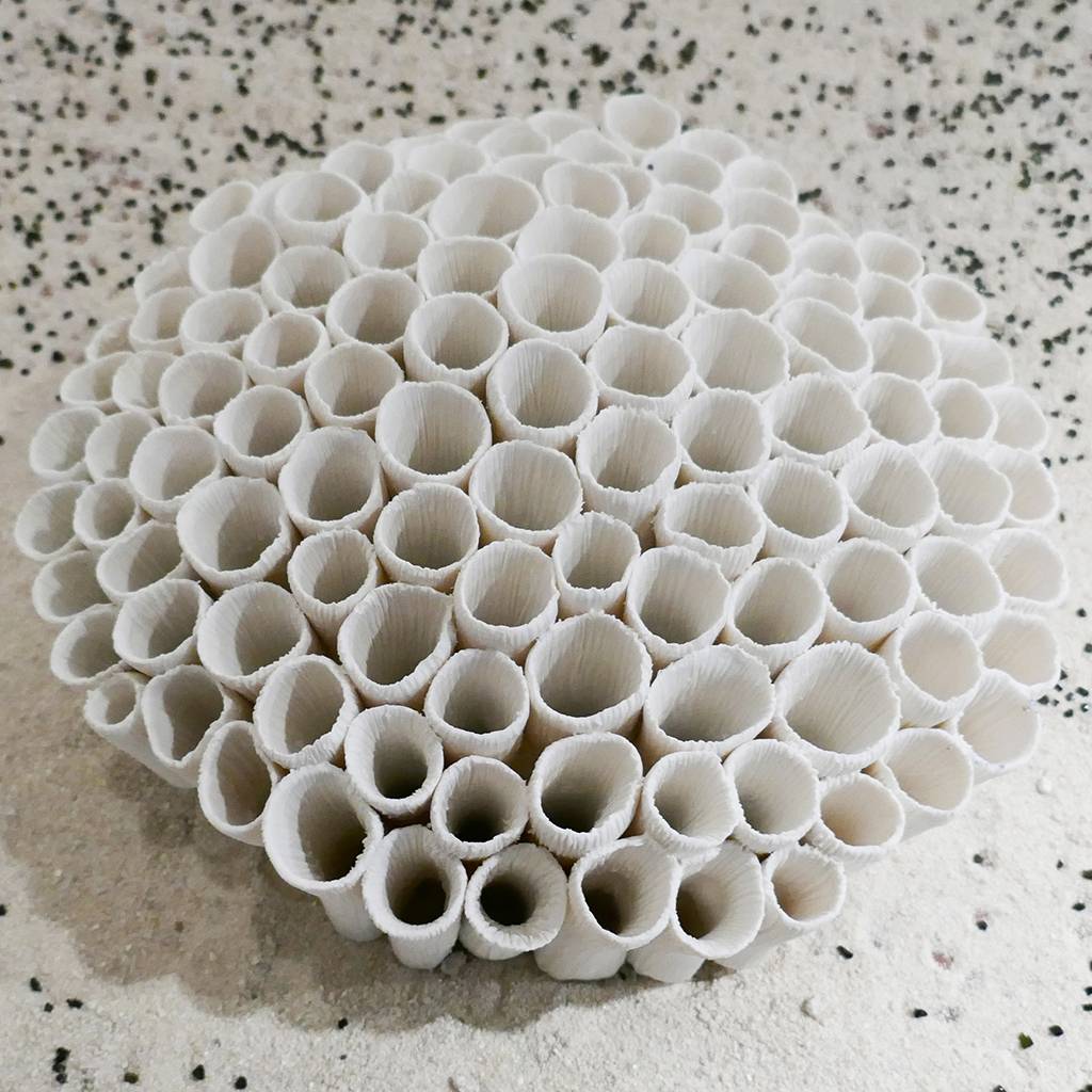 sophie lavaux sculpture en céramique porcelaine papier