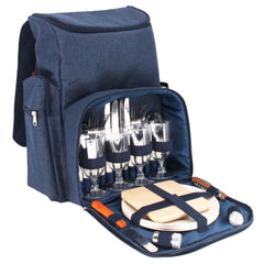 sac à dos bleu pour pique nique escapade les jardins de la comtesse
